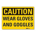 Caution Sign, 3-1/2 in. H, Vinyl, LCU3-0287-RD_5x3.5