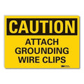 Caution Sign, 3-1/2 in. H, Vinyl, LCU3-0307-RD_5x3.5