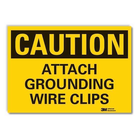 Caution Sign, 3-1/2 in. H, Vinyl, LCU3-0307-RD_5x3.5