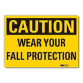 Caution Sign, 5 in. H, Vinyl, LCU3-0303-RD_7x5