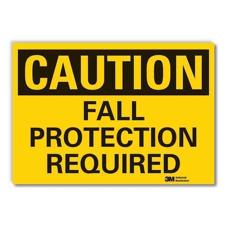 Caution Sign, 3-1/2 in. H, Vinyl