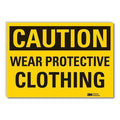 Caution Sign, 5 in. H, Vinyl, LCU3-0296-RD_7x5