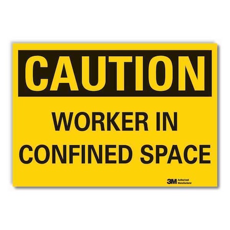 Caution Sign, 5 in. H, Vinyl, LCU3-0297-RD_7x5