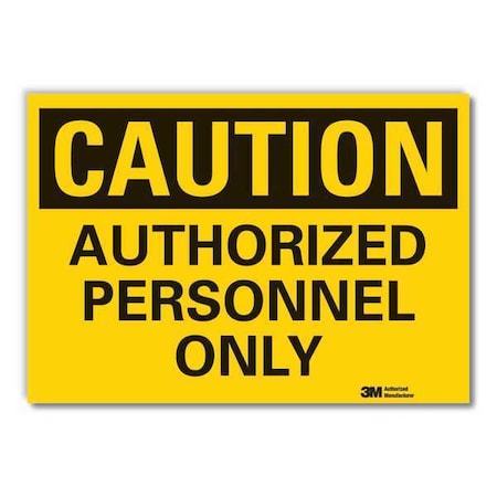 Caution Sign, 3-1/2 in. H, Vinyl, LCU3-0299-RD_5x3.5