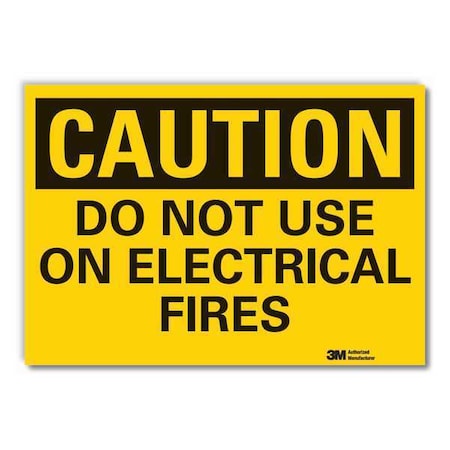 Caution Sign, 3-1/2 in H, Vinyl, Do Not Use