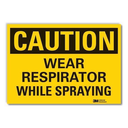 Caution Sign, 3-1/2 in. H, Vinyl, LCU3-0329-RD_5x3.5