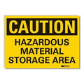 Caution Sign, 5 in H, 7 in W, Horizontal Rectangle, English, LCU3-0331-RD_7x5