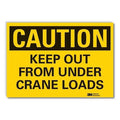 Caution Sign, 5 in Height, 7 in Width, Reflective Sheeting, Horizontal Rectangle, English