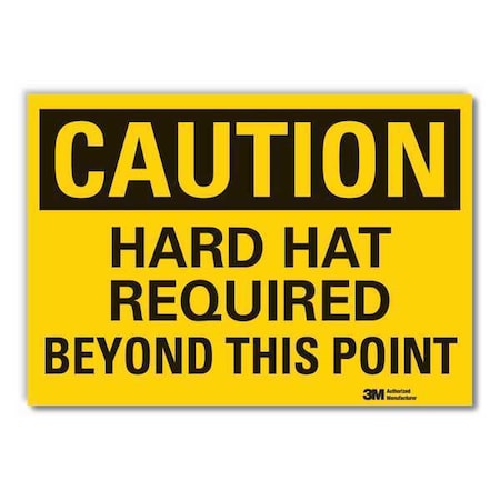 Caution Sign, 3-1/2 in. H, Vinyl, LCU3-0357-RD_5x3.5