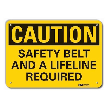 Caution Sign, 14" W, 10" H, 0.055" Thick, LCU3-0355-NP_14x10