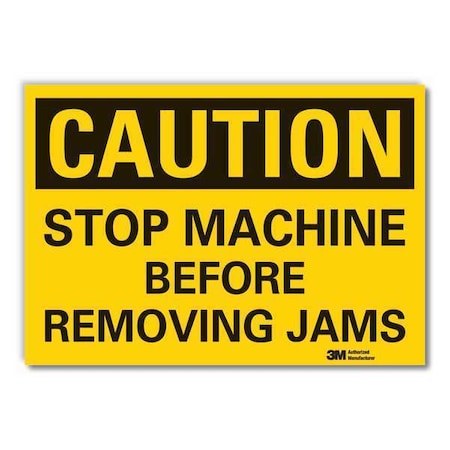 Caution Sign, 5 in Height, 7 in Width, Reflective Sheeting, Horizontal Rectangle, English