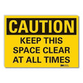 Caution Sign, 5 in. H, Vinyl, LCU3-0348-RD_7x5