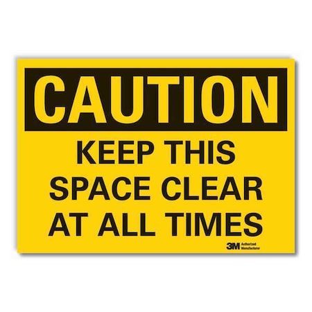 Caution Sign, 5 in. H, Vinyl, LCU3-0348-RD_7x5