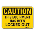Caution Sign, 10 in Height, 14 in Width, Plastic, Horizontal Rectangle, English