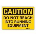 Caution Sign, 3 1/2 in Height, 5 in Width, Reflective Sheeting, Horizontal Rectangle, English