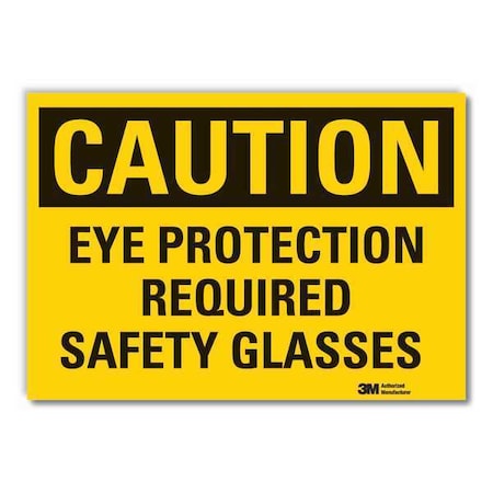 Caution Sign, 10 in. H, Vinyl, LCU3-0373-RD_14x10