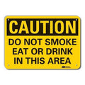 Reflective No Smoking Caution Sign, 7" H, 10" W, Vertical Rectangle, LCU3-0372-RA_10x7