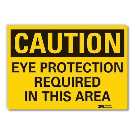 Caution Sign, 5 in. H, Vinyl, LCU3-0361-RD_7x5