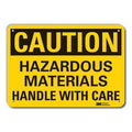 Reflective Hazardous Materials Caution Sign, 7 in H, 10 in W, English, LCU3-0362-RA_10x7