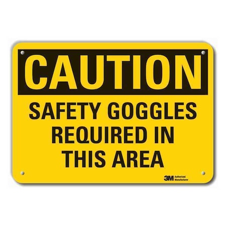 Caution Sign, 14" W, 10" H, 0.055" Thick, LCU3-0364-NP_14x10