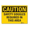 Caution Sign, 3-1/2 in. H, Vinyl, LCU3-0364-RD_5x3.5