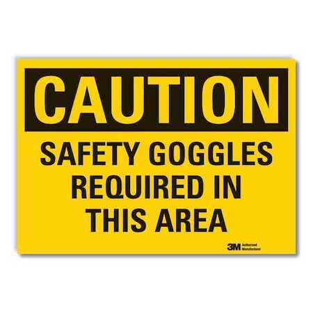 Caution Sign, 3-1/2 in. H, Vinyl, LCU3-0364-RD_5x3.5