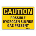Caution Sign, 10 in H, 14 in W, Non-PVC Polymer, Horizontal Rectangle, English, LCU3-0367-ED_14x10