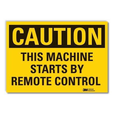 Caution Sign, 10 in Height, 14 in Width, Non-PVC Polymer, Horizontal Rectangle, English