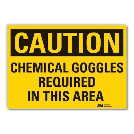 Caution Sign, 5 in. H, Vinyl, LCU3-0370-RD_7x5