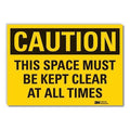 Caution Sign, 3 1/2 in H, 5 in W, Reflective Sheeting, Horizontal, English, LCU3-0390-RD_5x3.5