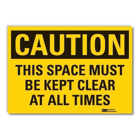 Caution Sign, 3 1/2 in H, 5 in W, Reflective Sheeting, Horizontal, English, LCU3-0390-RD_5x3.5