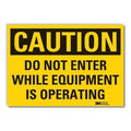 Caution Sign, 3-1/2 in. H, Vinyl, LCU3-0388-RD_5x3.5