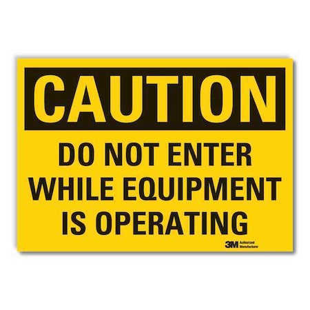 Caution Sign, 3-1/2 in. H, Vinyl, LCU3-0388-RD_5x3.5