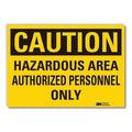 Caution Sign, 10 in Height, 14 in Width, Reflective Sheeting, Horizontal Rectangle, English