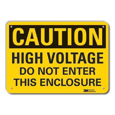 Caution Sign, 14" W, 10" H, 0.055" Thick, LCU3-0378-NP_14x10