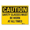 Caution Sign, 3-1/2 in. H, Vinyl, LCU3-0379-RD_5x3.5