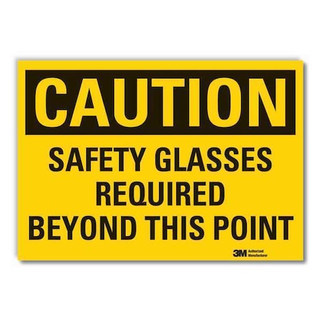 Caution Sign, 3-1/2 in. H, Vinyl, LCU3-0382-RD_5x3.5