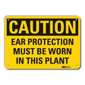 Caution Sign, 14" W, 10" H, 0.055" Thick, LCU3-0384-NP_14x10