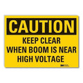 Caution Sign, 5 in. H, Vinyl, Keep Clear
