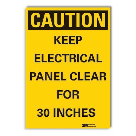 Caution Sign, 5 in. H, Vinyl, LCU3-0386-RD_7x5