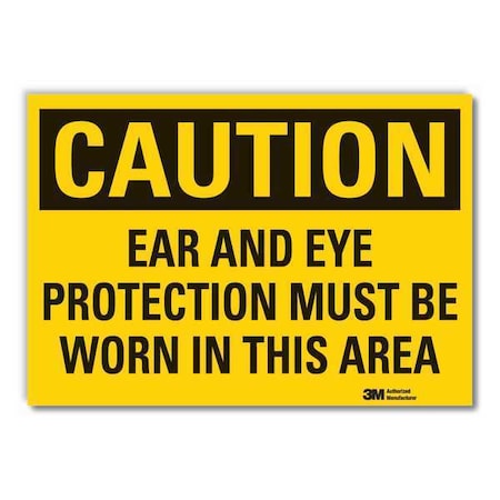 Caution Sign, 5 in. H, Vinyl, LCU3-0406-RD_7x5