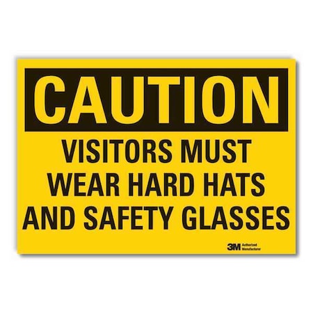 Caution Sign, 14"W, 10" H, 0.004" Thickness, LCU3-0404-ED_14x10