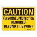 Caution Sign, 3-1/2 in. H, Vinyl, LCU3-0405-RD_5x3.5