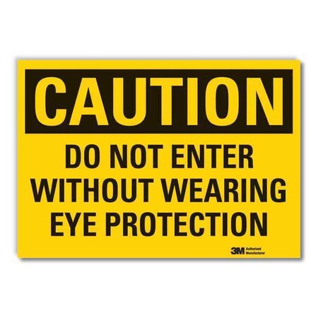 Caution Sign, 3-1/2 in. H, Vinyl, LCU3-0393-RD_5x3.5