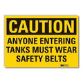 Caution Sign, 5 in. H, Vinyl