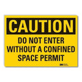 Caution Sign, 3-1/2 in. H, Vinyl, LCU3-0397-RD_5x3.5