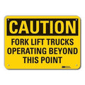Caution Sign, 10 in H, 14 in W, Plastic, Horizontal Rectangle, English, LCU3-0398-NP_14x10