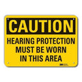Caution Sign, 14" W, 10" H, 0.055" Thick, LCU3-0399-NP_14x10