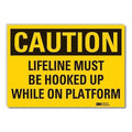 Caution Sign, 3 1/2 in H, 5 in W, Reflective Sheeting, Horizontal Rectangle, LCU3-0400-RD_5x3.5