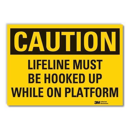 Caution Sign, 3 1/2 in H, 5 in W, Reflective Sheeting, Horizontal Rectangle, LCU3-0400-RD_5x3.5